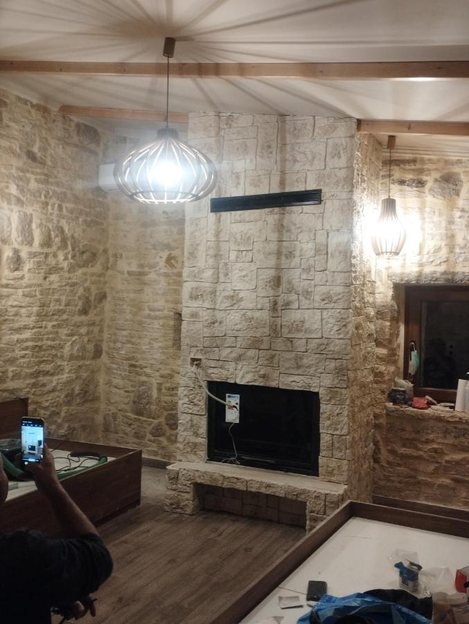 Living area — Ekali Stone House